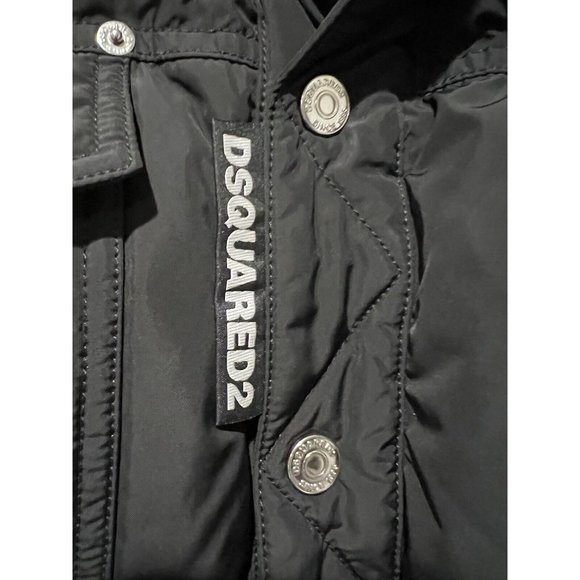 DSQUARED2 Mens Black Puffer Quilted Down Jacket Sz 50/Large NWT S74AM1097 - Picture 7 of 16